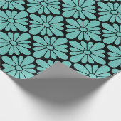 Concho Flower Pattern Aqua Cadeaupapier (Hoek)