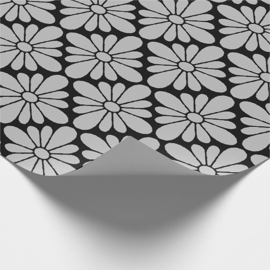 Concho Flower Pattern Grey Cadeaupapier (Hoek)