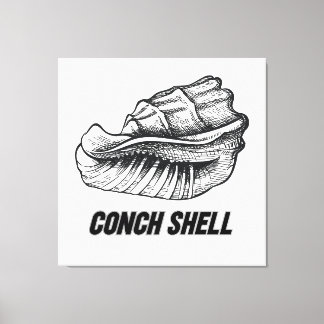 Conchshell ontwerp canvas afdruk