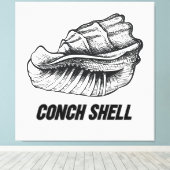 Conchshell ontwerp canvas afdruk (Insitu (Houten vloer))