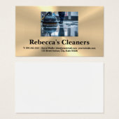 conciërge die de vloer dweilt | ontsmetten visitekaartje (Voorkant /achterkant)