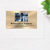 conciërge die de vloer dweilt | ontsmetten visitekaartje (Bureau)