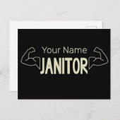 conciërge of conciërge-ontwerpfacilitatiemanager feestdagenkaart (Voorkant / Achterkant)