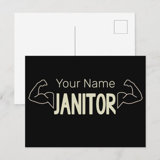 conciërge of conciërge-ontwerpfacilitatiemanager feestdagenkaart (Voorkant / Achterkant)