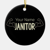 conciërge of conciërge-ontwerpfacilitatiemanager keramisch ornament (Voorkant)