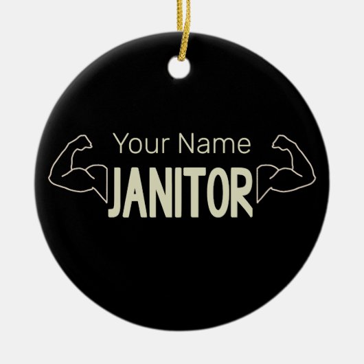 conciërge of conciërge-ontwerpfacilitatiemanager keramisch ornament (Voorkant)