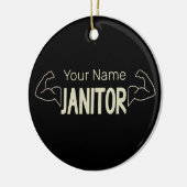 conciërge of conciërge-ontwerpfacilitatiemanager keramisch ornament (Links)