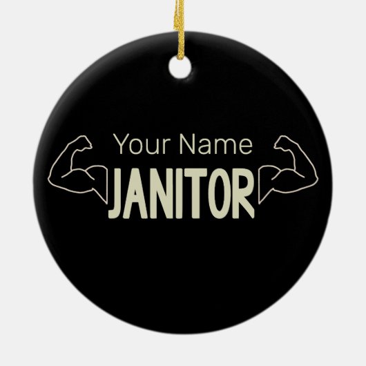 conciërge of conciërge-ontwerpfacilitatiemanager keramisch ornament (Achterkant)