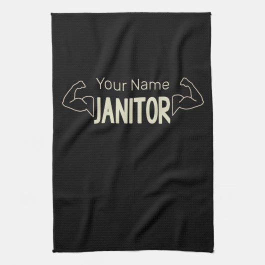 conciërge of conciërge-ontwerpfacilitatiemanager theedoek (Verticaal)