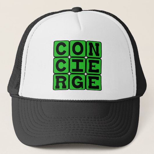 Conciërge, servicefunctie trucker pet (Voorkant)