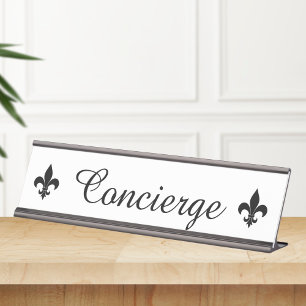 Concierge Sign Desk Bord Bureau Naambordje