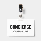 Conciërgenaambadge met clip badge (Voorkant met clip)