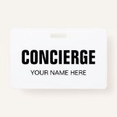 Conciërgenaambadge met clip badge (Voorkant)
