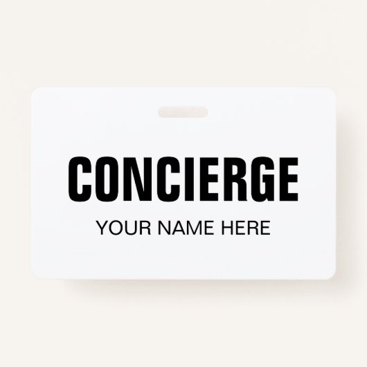 Conciërgenaambadge met clip badge (Voorkant)