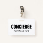 Conciërgenaambadge met clip badge (Voorkant met clip)