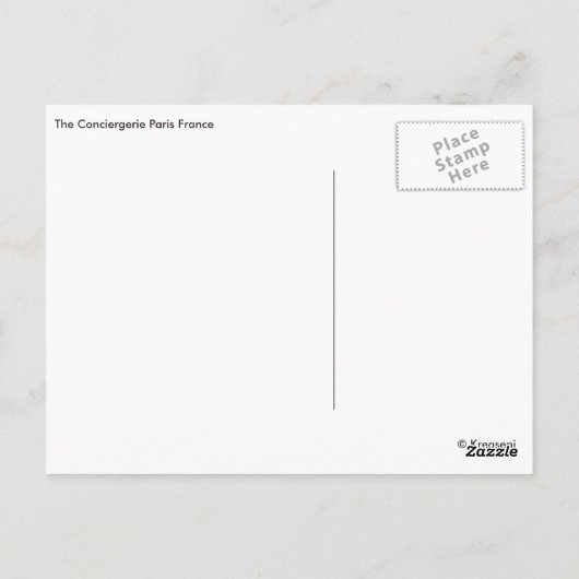 Conciergerie in Parijs Briefkaart (Achterkant)
