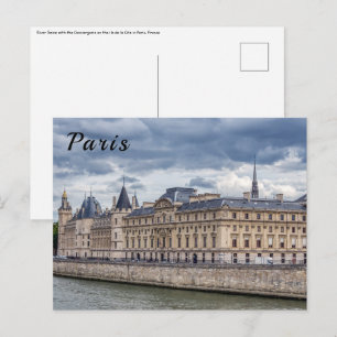Conciergerie over de "le de la cite" in Parijs Briefkaart