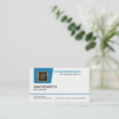 Concise Fresh Blue Pull-down Tab Factory Manager Visitekaartje (Staand voorkant)