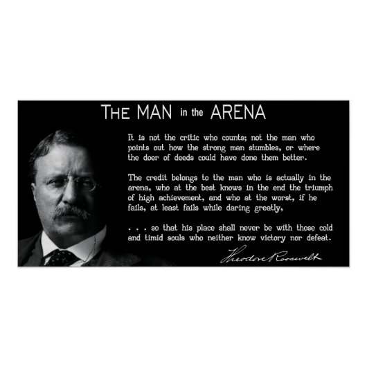 Concise MAN in ARENA Speech 1910 Perfect Poster (Voorkant)