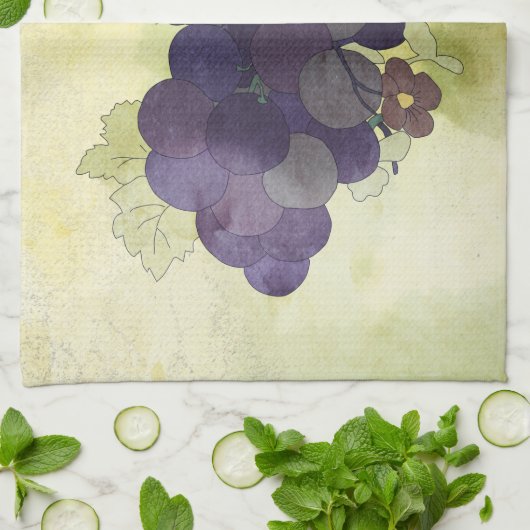 Concord-druiven Theedoek (Gevouwen)