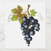 Concord-druiven Wijn Etiket (Enkel label)