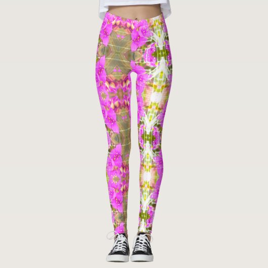 Concord Grape Tradescantia Flower-lgngs [Vendredi] Leggings (Voorkant)