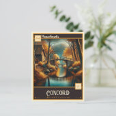 Concord, Massachusetts | Antiek Briefkaart (Staand voorkant)