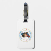 Concord Massachusetts Koloniaal Bagagelabel (Achterkant verticaal)