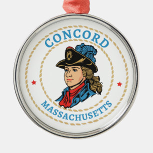 Concord Massachusetts Koloniaal Metalen Ornament