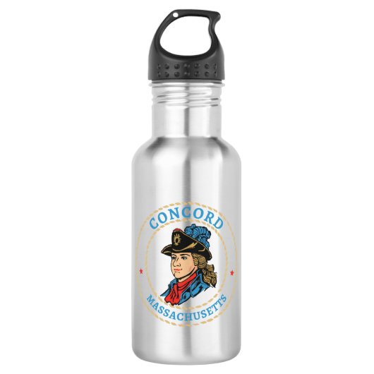 Concord Massachusetts Koloniaal Waterfles (Voorkant)