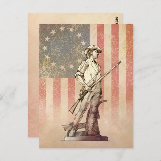 Concord Minuteman Briefkaart (Voorkant / Achterkant)