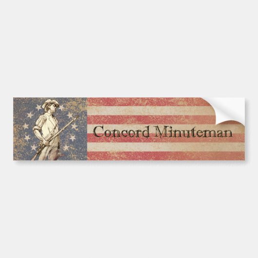 Concord Minuteman Bumpersticker (Voorkant)