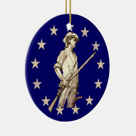 Concord Minuteman Keramisch Ornament (Rechts)