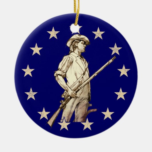 Concord Minuteman Keramisch Ornament (Voorkant)