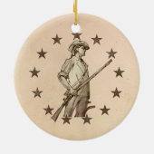 Concord Minuteman Keramisch Ornament (Achterkant)