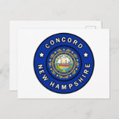 Concord New Hampshire Briefkaart (Voorkant / Achterkant)