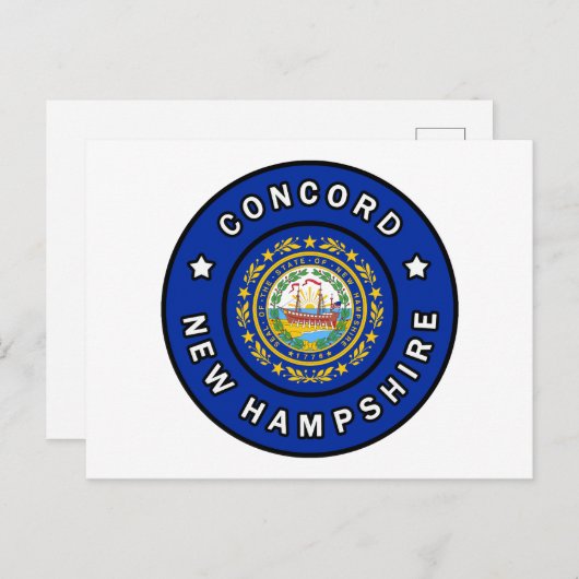 Concord New Hampshire Briefkaart (Voorkant / Achterkant)