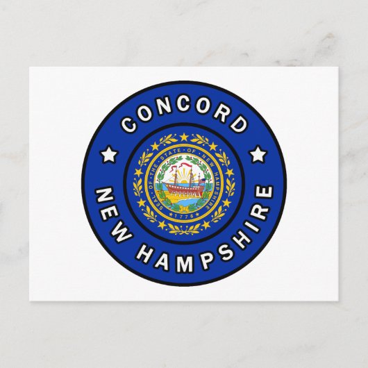 Concord New Hampshire Briefkaart (Voorkant)