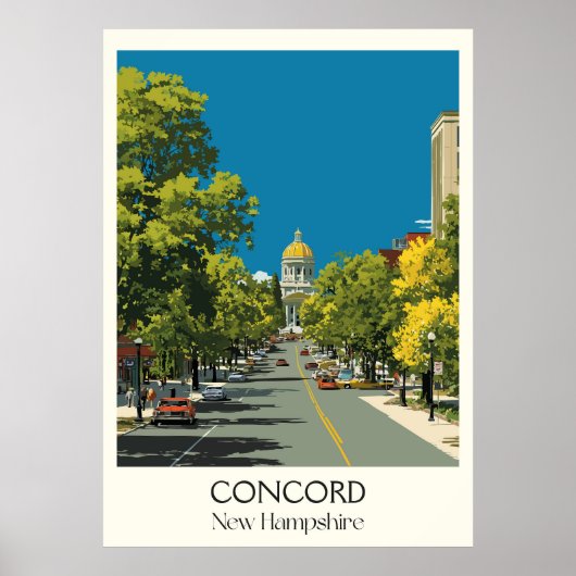 Concord New Hampshire hoofdstad Poster (Voorkant)