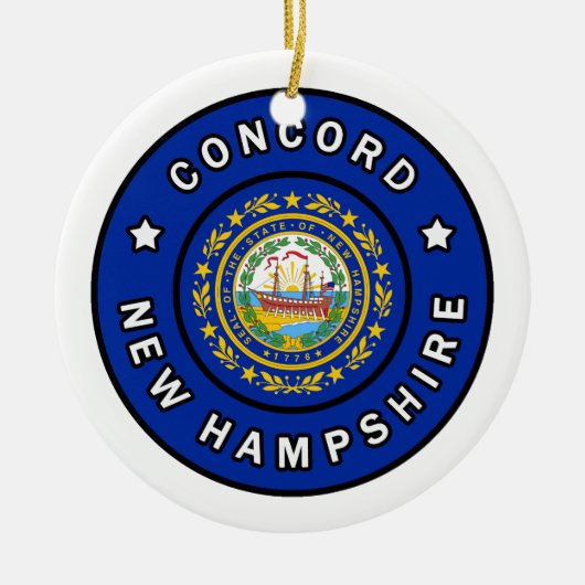 Concord New Hampshire Keramisch Ornament (Voorkant)