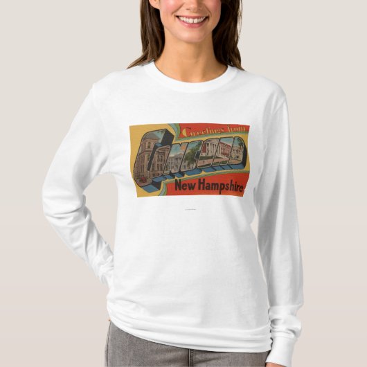 Concord, New Hampshire - Large Letter Scenes T-shirt (Voorkant)