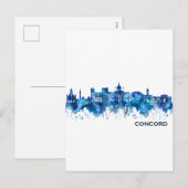 Concord New Hampshire Skyline Blue Feestdagenkaart (Voorkant / Achterkant)