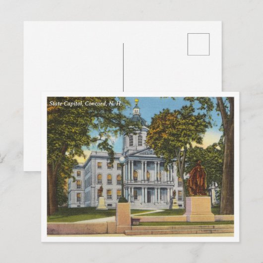 Concord New Hampshire State Capitol Briefkaart (Voorkant / Achterkant)