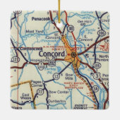 Concord NH  Map Keramisch Ornament (Achterkant)