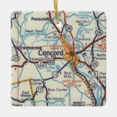 Concord NH  Map Keramisch Ornament (Voorkant)