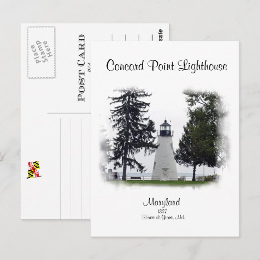 Concord Point Light- Havre de Grace, Maryland Briefkaart (Voorkant / Achterkant)