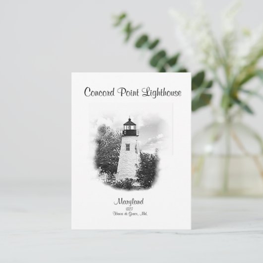 Concord Point Light- Havre de Grace, Md 2020 Briefkaart (Staand voorkant)