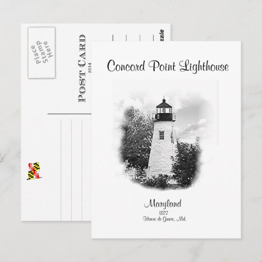 Concord Point Light- Havre de Grace, Md 2020 Briefkaart (Voorkant / Achterkant)