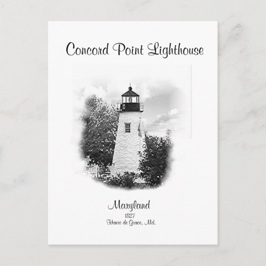Concord Point Light- Havre de Grace, Md 2020 Briefkaart (Voorkant)