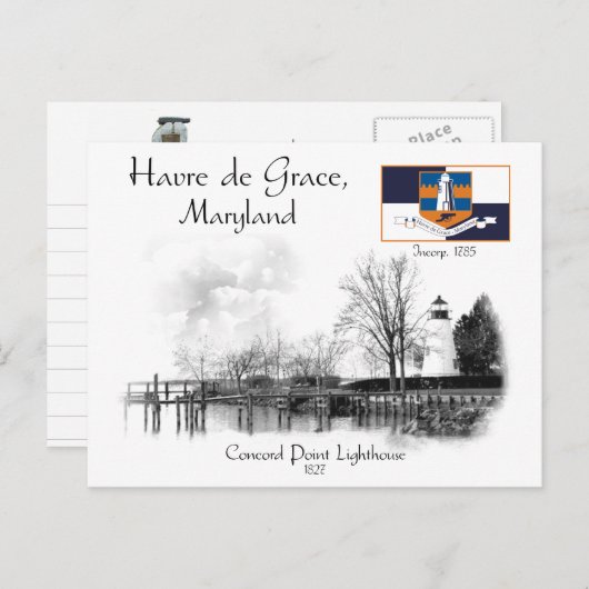 Concord Point Lighthouse Havre de Grace, Maryland Briefkaart (Voorkant / Achterkant)